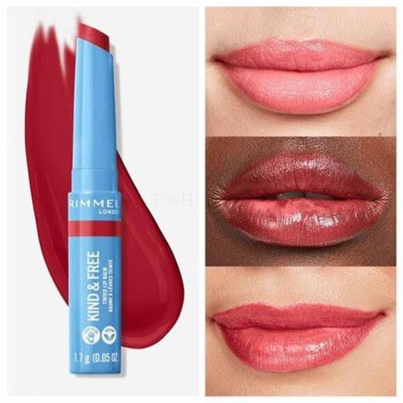 NEW!! Rimmel Kind & Free Tinted Lip Balm, 005 Turbo Red, 0.05 oz. By COTY Inc. - Picture 2 of 4